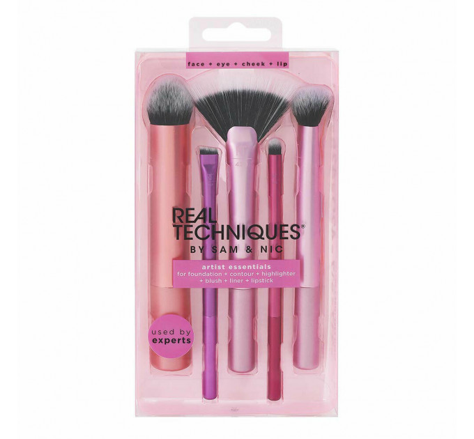 Набор кистей для макияжа Real Techniques (Реал Техникс) Artist Essentials Brush Set (5 шт)